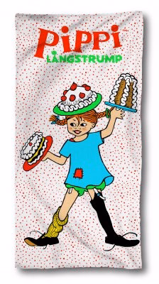 Pippi Långstrump handduk 70×140 cm Pippi Långstrump handduk 70×140 cm