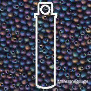 Miyuki Drop – Matte Black AB 3,4mm, 25 gram Miyuki Drop – Matte Black AB 3,4mm, 25 gram