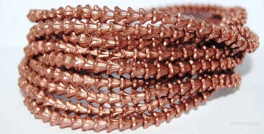 Flower Cup Beads - Bronze Copper 6x4 mm, 20-pack