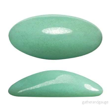 Athos® par Puca® - Opaque Light Green Turquoise Luster 20x10mm, 1 styck