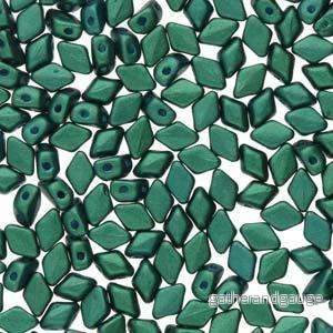Matubo Mini Gemduo – Gold Shine Dark Green 6x4mm, 5 gram Matubo Mini Gemduo – Gold Shine Dark Green 6x4mm, 5 gram