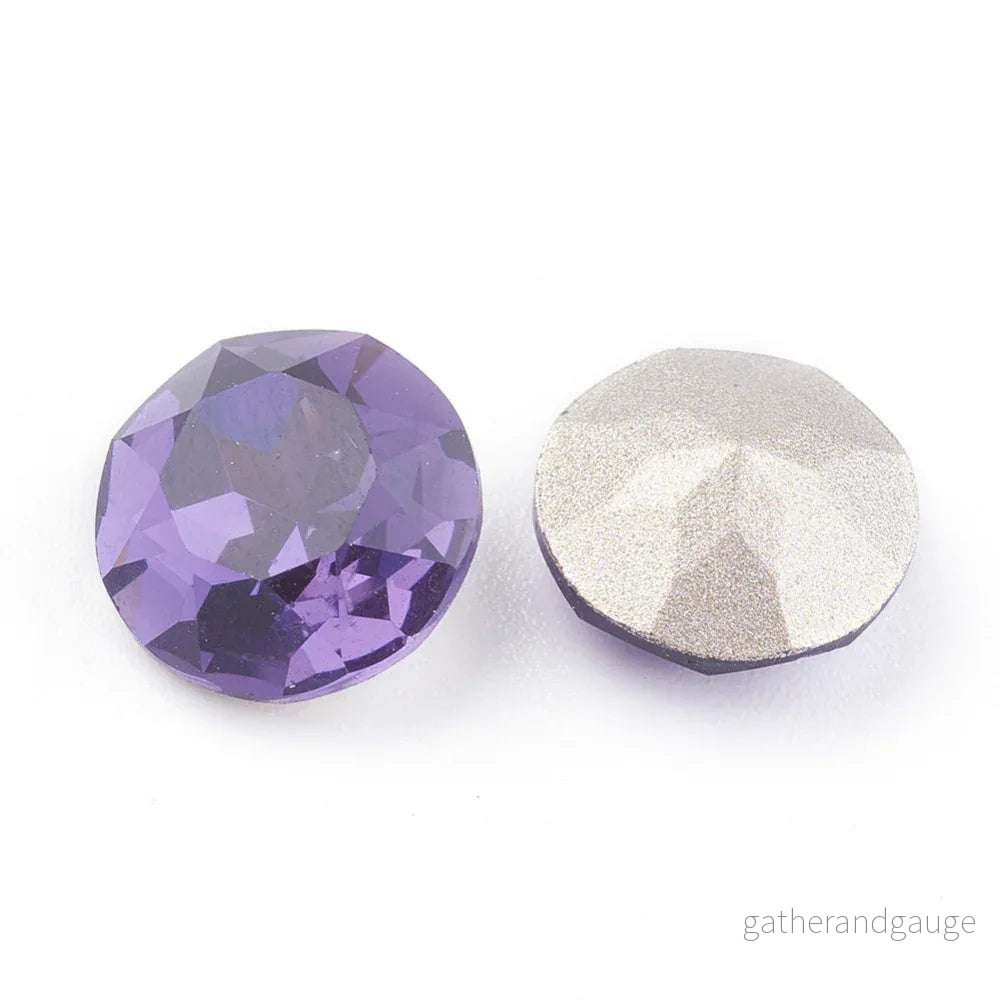 Kinesisk Strass - Round stone Purple Velvet 10mm 1 styck