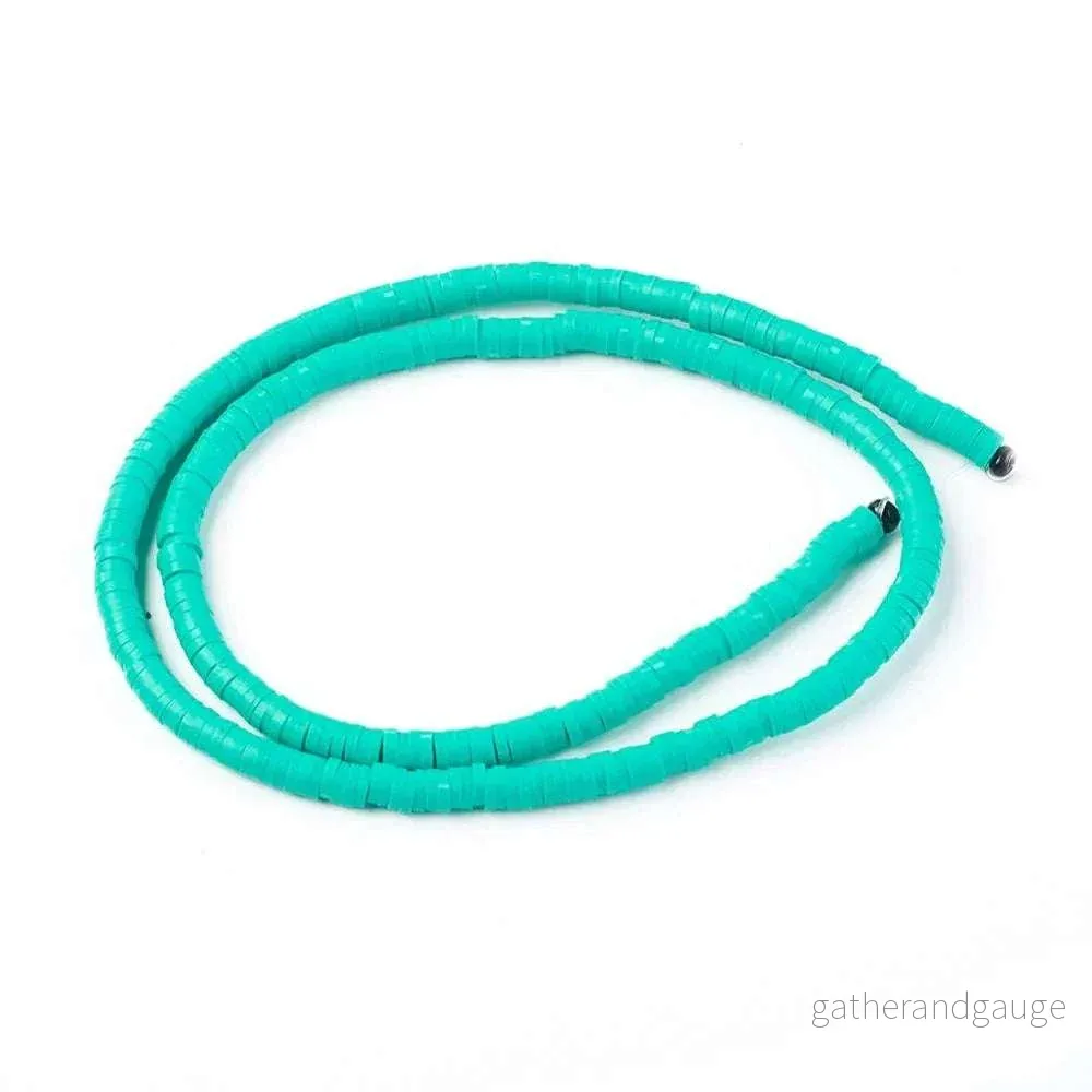 Heishi Pärlor - Turquoise 3mm 1 sträng - Bild 3