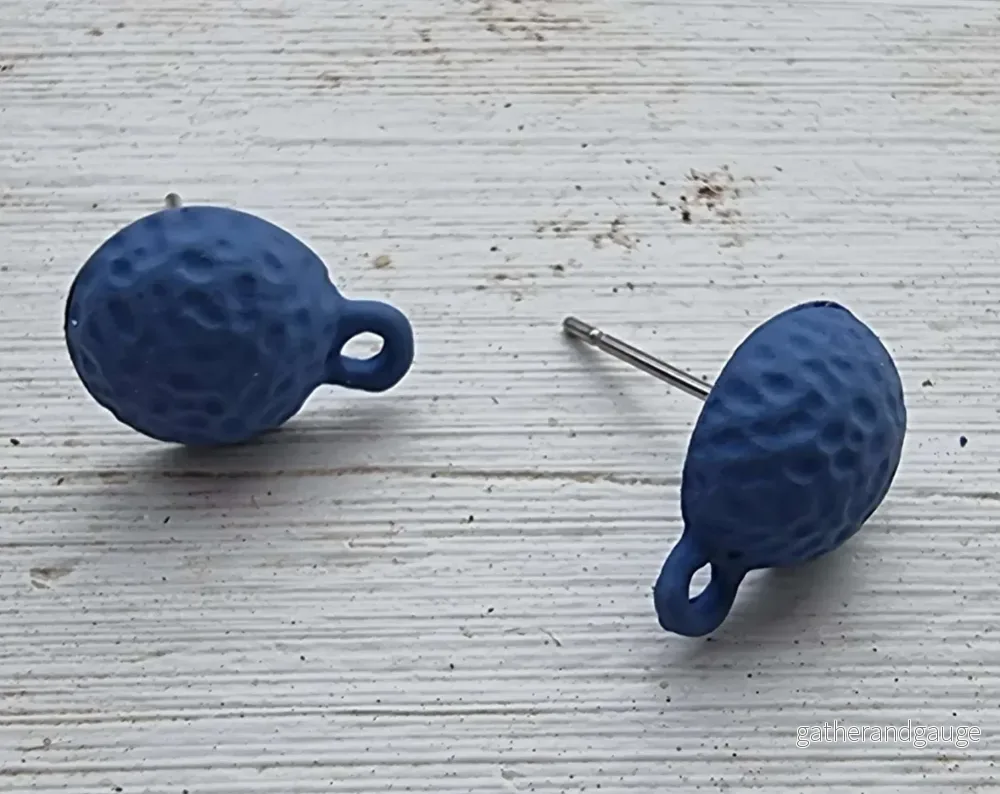Örstickare Blå - Runt knottrig 10mm, 2-pack