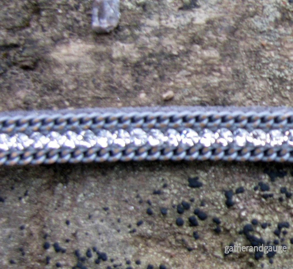 Mockaimitation – Strass och kedja grå, 6mm, 20 cm