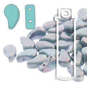 Paisley Duo - Chalk Blue Luster 8x5mm 22 gram