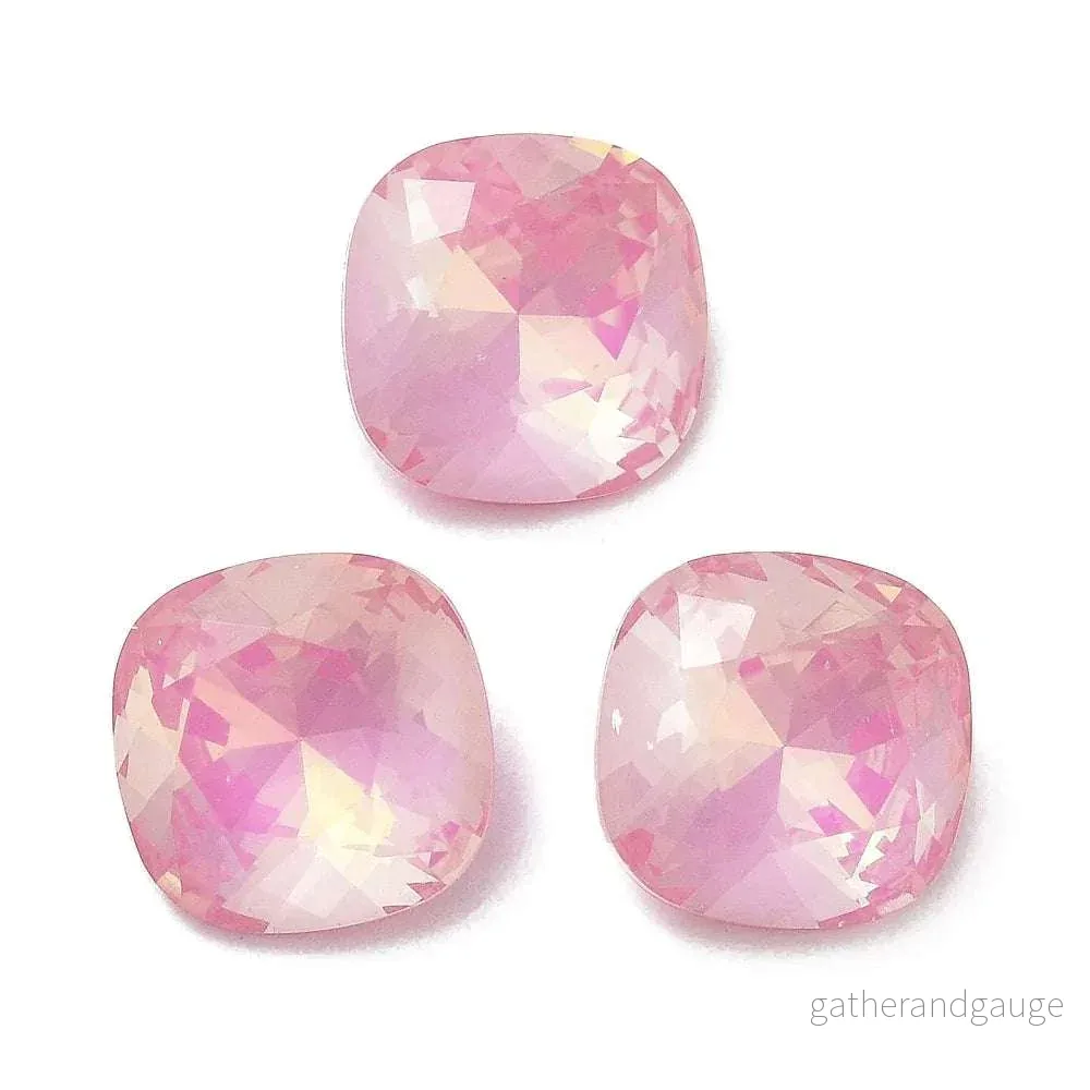 Kinesisk strass - Square Lyster Light Rose 10mm 1 styck - Bild 2