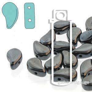 Paisley Duo - Jet Hematite 8x5mm 22 gram