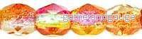 Tjeckiska Firepolish - Orange / Pink 4 mm, 50-pack