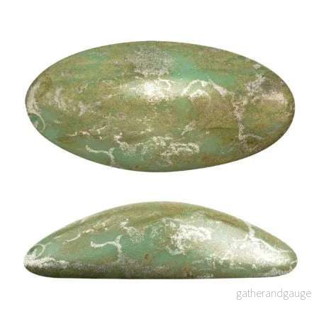 Athos® par Puca® - Opaque Light Green Turquoise New Picasso 20x10mm, 1 styck