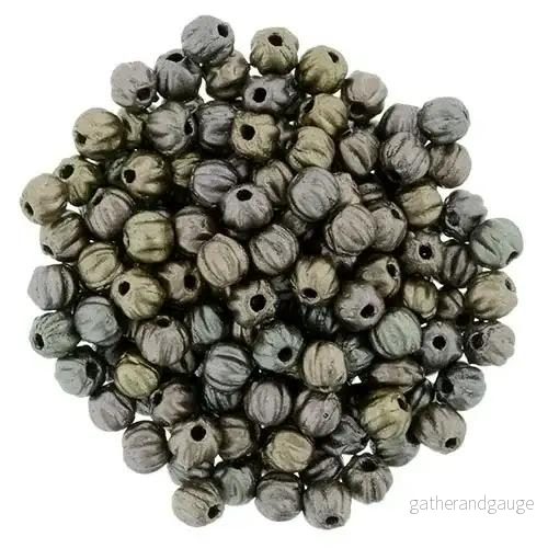 Tjeckiska Melon Round – Matte Metallic Leather 3mm 50-pack Tjeckiska Melon Round – Matte Metallic Leather 3mm 50-pack