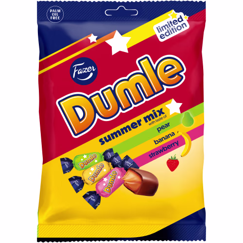 Fazer Summer Mix Dumle Päron Banan Strawberry 180g