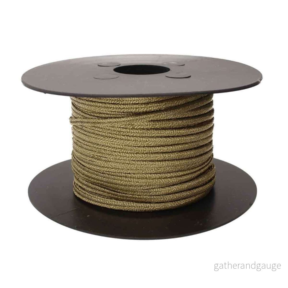 Italienskt Soutache band – Dark Gold Metallic 1 m Italienskt Soutache band – Dark Gold Metallic 1 m