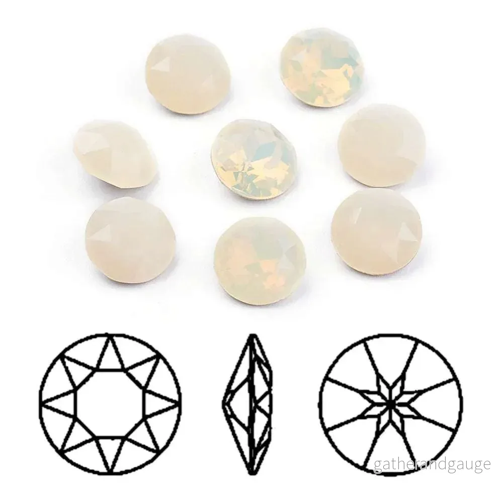 Kinesisk strass - Round stone Sand Opal 8mm 1 syuck - Bild 3