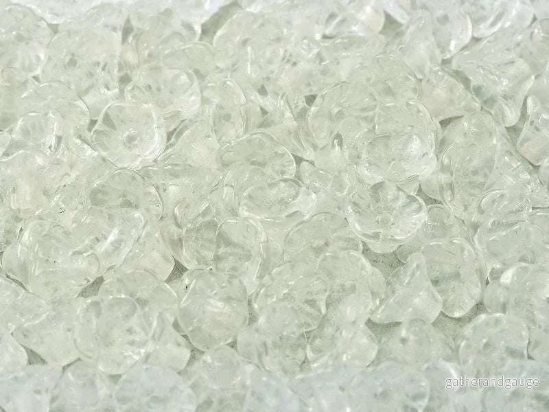 Flower Cup Beads - Crystal 7x5 mm, 20-pack