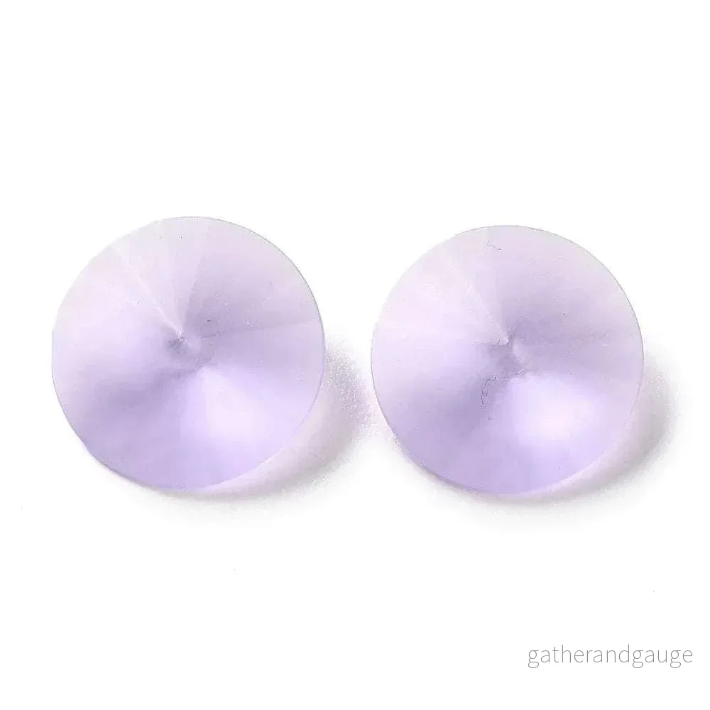 Kinesisk Strass - Rivoli Frosted Violet 12mm 1 styck - Bild 2