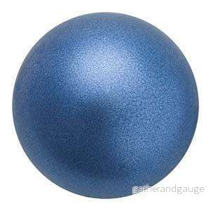 Preciosa Pearl Round - Maxima Blue 6 mm, 1 sträng