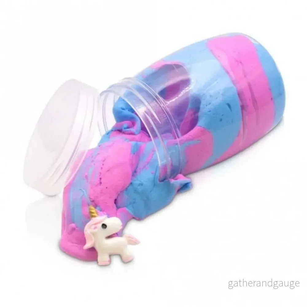 Slime med Leksaksfigur – Regnbåge/Enhörning Slime med Leksaksfigur – Regnbåge/Enhörning
