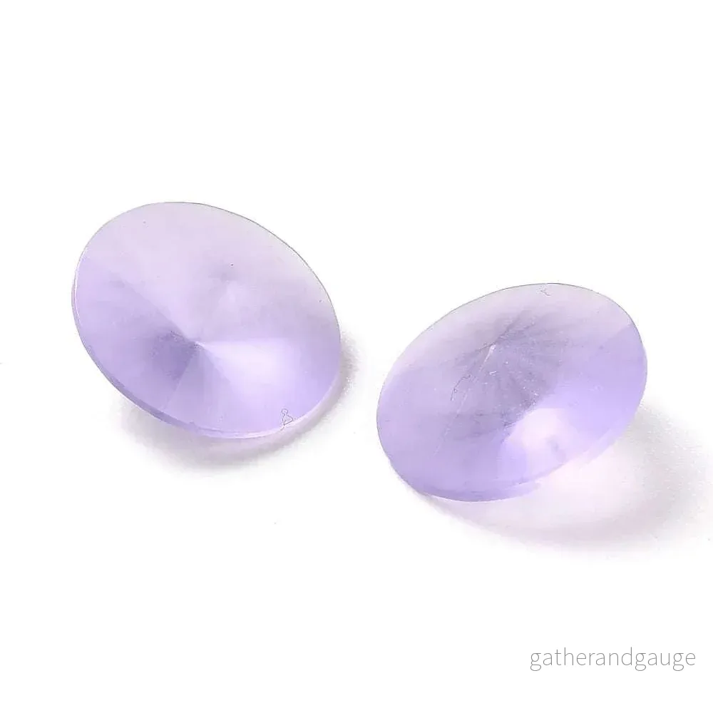 Kinesisk Strass - Rivoli Frosted Violet 12mm 1 styck