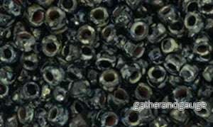 Matubo Seed bead 7/0 – Jet Silver Picasso 5 gram