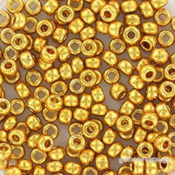 Miyuki Seed Beads – Duracoat Galvanized Gold 8/0, 10 Gram Miyuki Seed Beads – Duracoat Galvanized Gold 8/0, 10 Gram