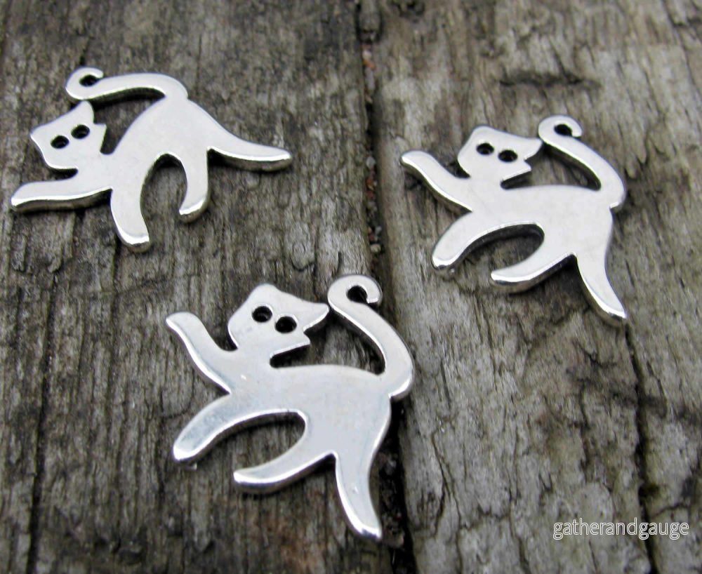 Berlock Silverfärgad - Katt, vågig, 3-pack - Bild 2