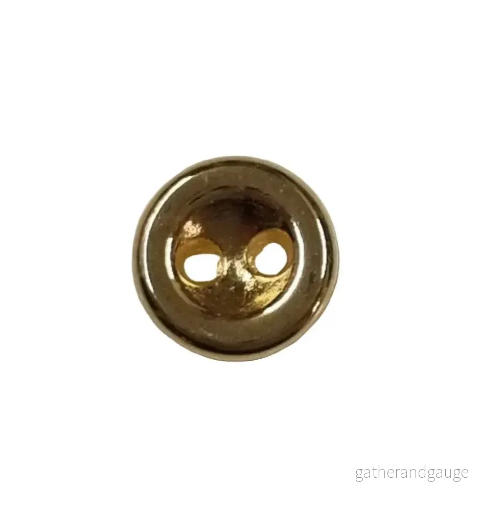 Metallknapp 24K Guldpläterad – Rund 8mm, 1 styck Metallknapp 24K Guldpläterad – Rund 8mm, 1 styck