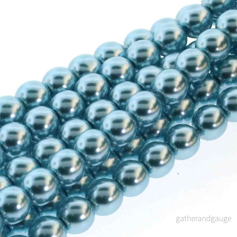 Tjeckiska Vaxade Glaspärlor - Cerulean 3mm, 1 sträng
