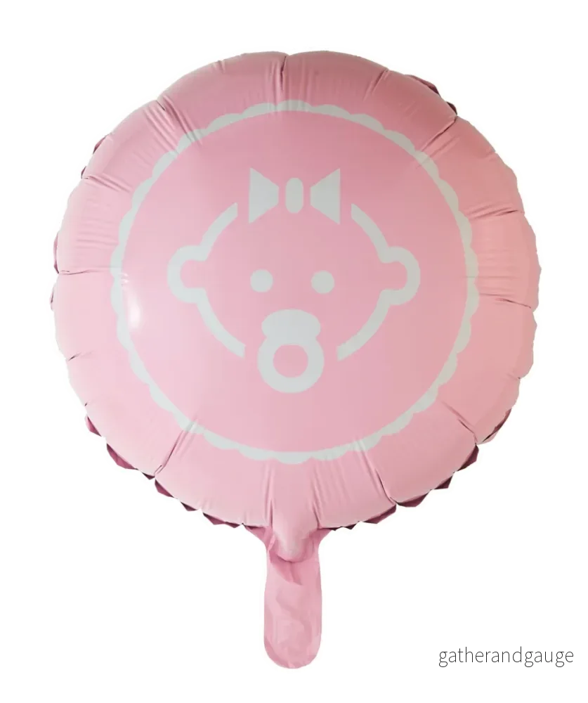 Folieballong Baby, Pink, 46 cm