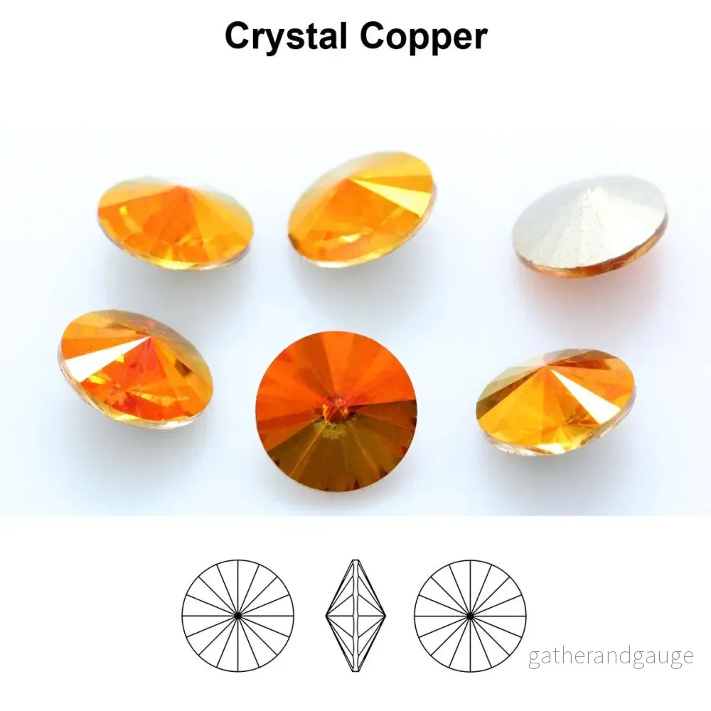 Aurea Crystals A1122 Rivoli – Crystal Copper 12mm 1 styck Aurea Crystals A1122 Rivoli – Crystal Copper 12mm 1 styck