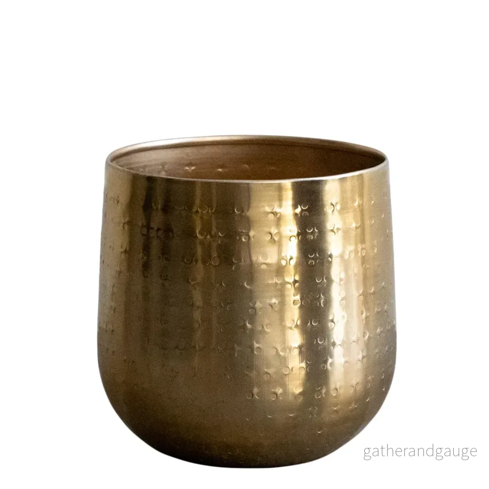 Gyllene växtkruka – h16cm, Ø16cm Gyllene växtkruka – h16cm, Ø16cm