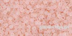 TOHO Seed beads - Transparent-Frosted Rosaline 15/0, 10 gram