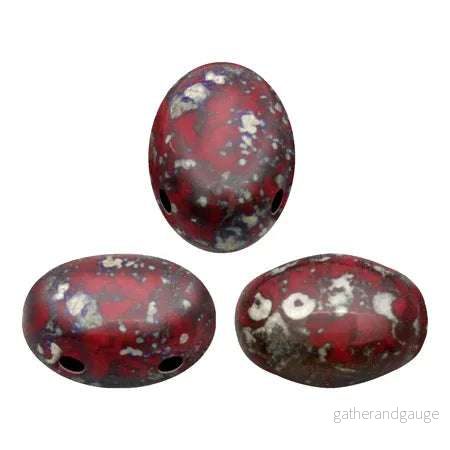 Samos® par Puca® - Opaque Coral Red Picasso, 10 gram