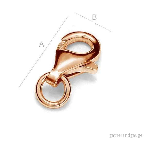Klolås i 925 Silver med 18K Roséguld – 11mm 1 styck Klolås i 925 Silver med 18K Roséguld – 11mm 1 styck