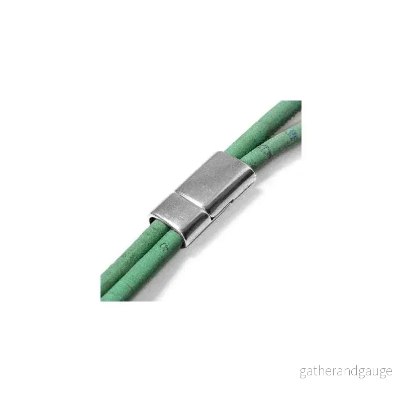 Magnetlås Silverpläterad - Breda band enkel modell 10x5mm 1 styck