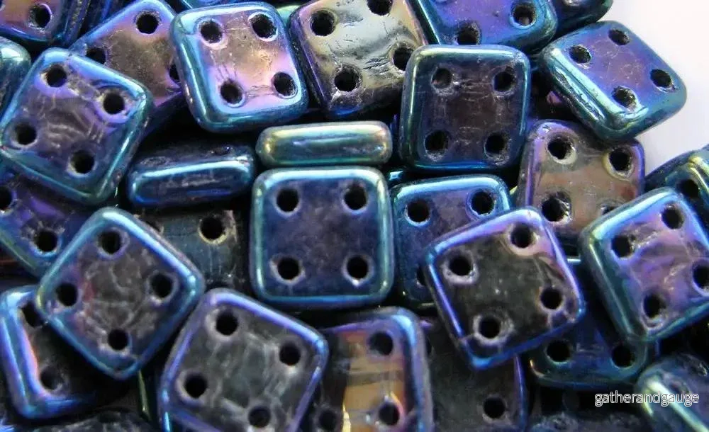 CzechMates QuadraTile – Iris Blue 6x6x2mm, 10gram CzechMates QuadraTile – Iris Blue 6x6x2mm, 10gram
