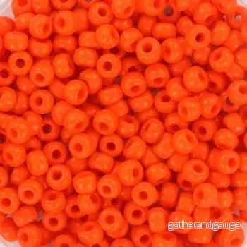 Miyuki Seed Beads – Opaque Orange 8/0, 10 gram