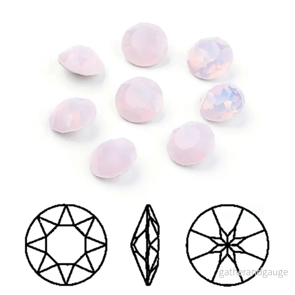 Kinesisk Strass - Round Stone Rosewater Opal 10mm 1 styck - Bild 3
