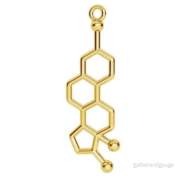 Berlock 925 Silver 24K Gold plated – Östrogen 1 styck