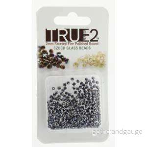 Tjeckiska Firepolish – Jet Hematite True 2 mm, 2 gram Tjeckiska Firepolish – Jet Hematite True 2 mm, 2 gram