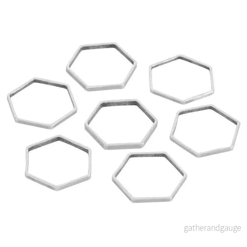 Hexagon Silverpläterad - 12 mm 1 styck - Bild 2