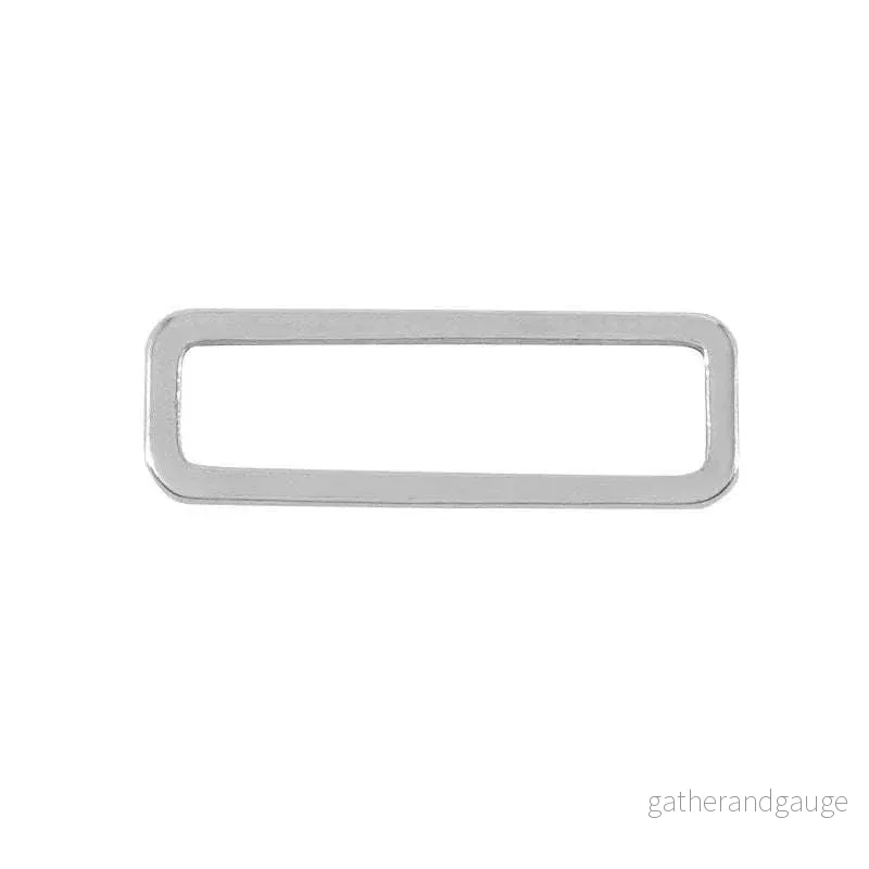 Rektangel Silverpläterad - 8 x 15 mm 1 styck - Bild 3