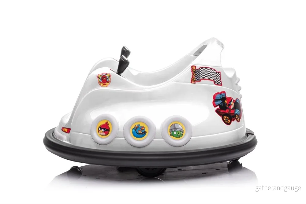 Elbil barn Angry Birds Bumper Bil Vit - Bild 2