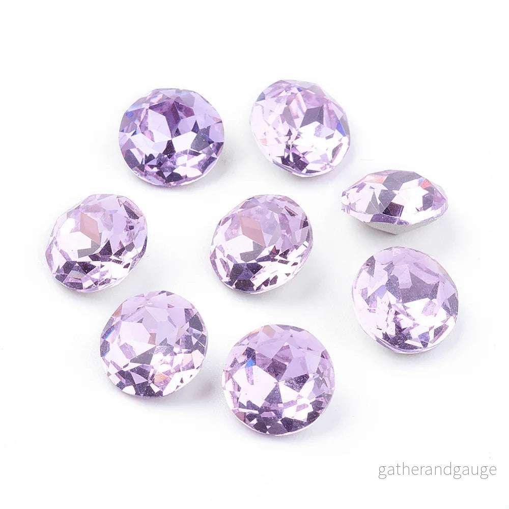 Kinesisk Strass - Round Stone Violet 10mm 1 Styck - Bild 2