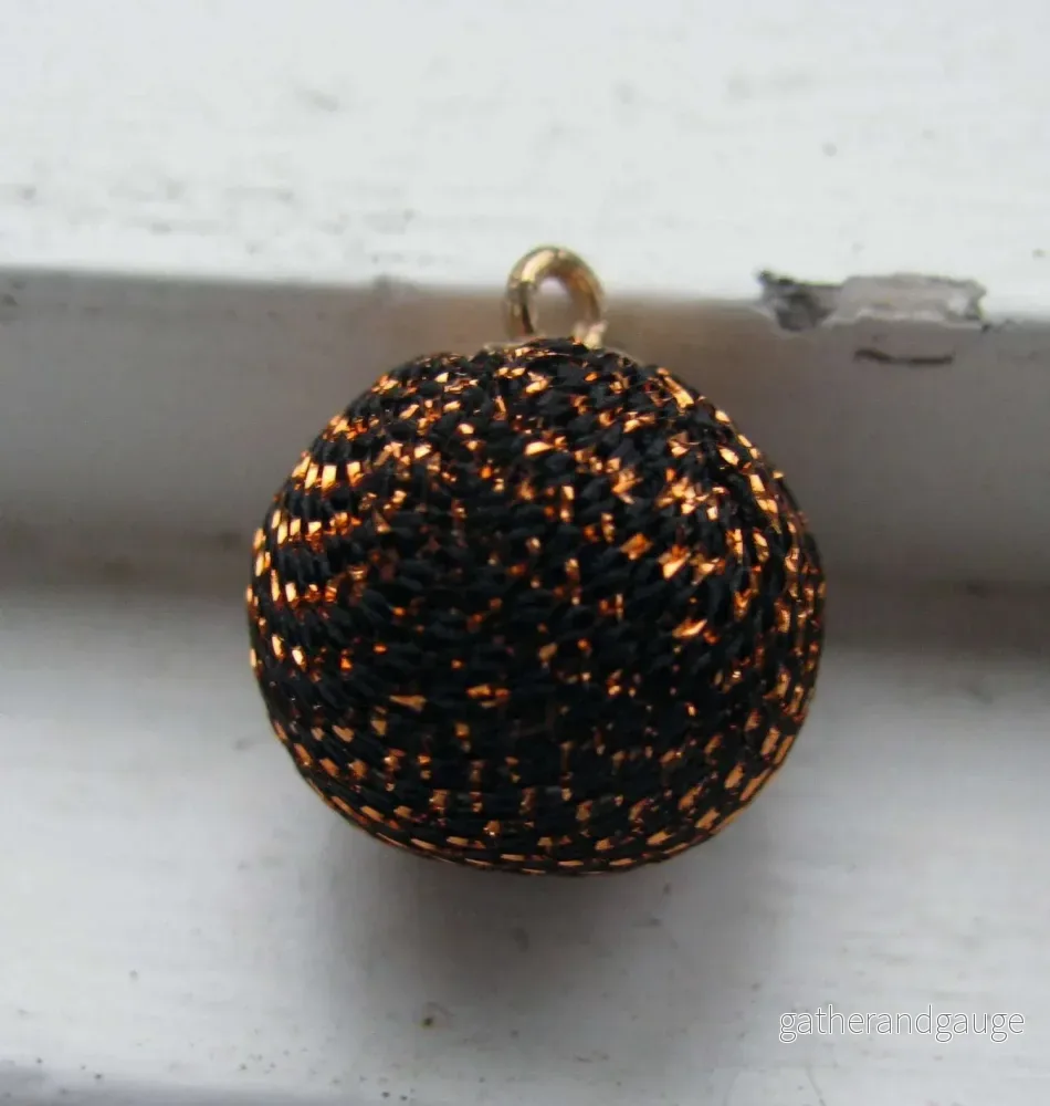 Hänge Boll - Glitter Koppar 15mm 1 styck