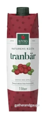 Tranbärsdryck 1L Kiviks Musteri