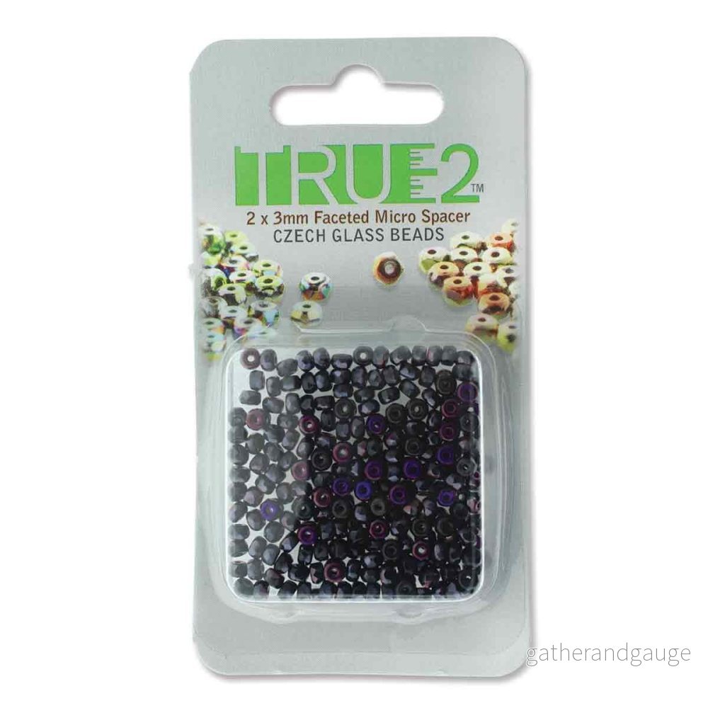 Facetterad Micro Spacers – Brown Flare 2x3mm, 6 gram