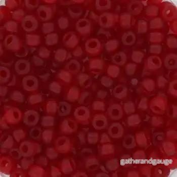 Miyuki seed beads – Matt Transparent Ruby 8/0, 10 gram