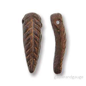 Bird Feather - Jet Bronze 5x17mm 1 sträng - Bild 2