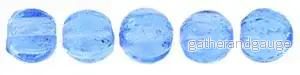 Tjeckiska Melon Round - Sapphire 3mm 50-pack - Bild 2